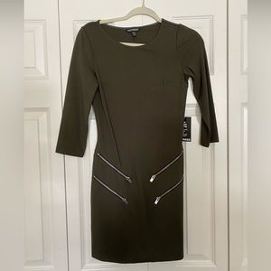 Dark Green Express Dress. Never worn, tags still on!